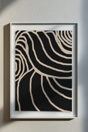 Poster Siyah Soyut Fine Art