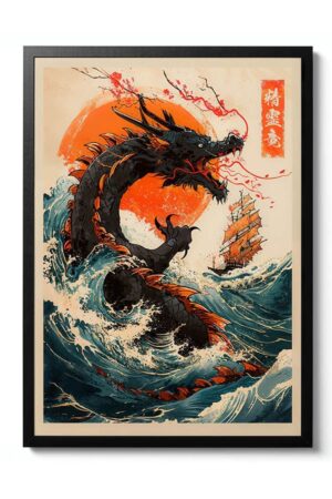 Vintage Anime The Great Sea Dragon Kağıt Poster