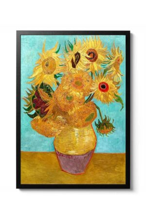 Çerçevesiz Poster Vincent Van Gogh Vase with TwelVe Sunflowers  1888