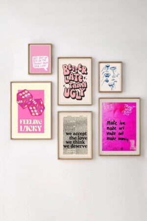 Kağıt Poster - 6'li Go Girl Lucky 777 Make Art Cheers