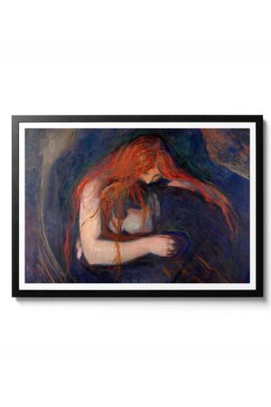 Kağıt Poster Edward Munch Vampire Sanatsal Kuşe Duvar Dekorasyonu