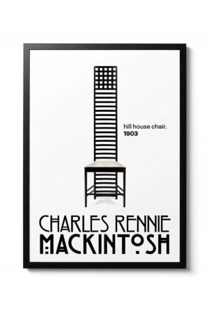 Kağıt Poster Hill House Chair Art Mac 001