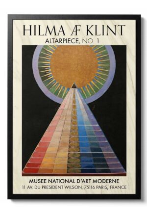 Kağıt Poster Hilma Af Klint Altarpiece Sanatsal Kuşe Duvar Dekorasyonu