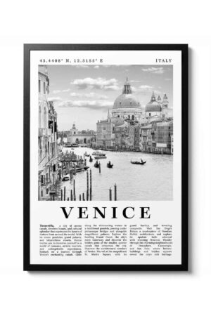 Kağıt Poster Italy Venice Duvar Dekorasyonu Kalın Kuşe Dekoratif - Dünya Şehirleri