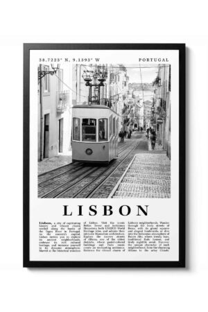 Kağıt Poster Portugal Lisbon Duvar Dekorasyonu Kalın Kuşe Dekoratif -