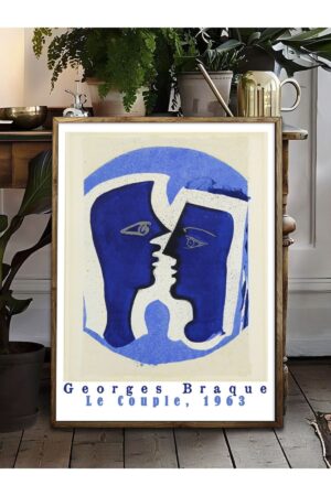 Poster Georges Braque Le Couple, 1963 Modern Sanat Mavi Kuşe Kalın