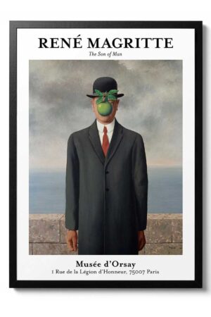 Kağıt Poster Rene Magritte Sanatsal Kuşe Duvar Dekorasyonu