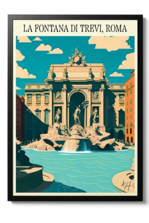 Kağıt Poster Roma Sanatsal Kuşe Duvar Dekorasyonu