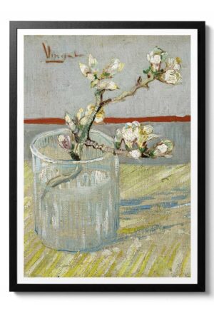 Kağıt Poster Van Gogh Sprig Of Flowering Almond In A Glass
