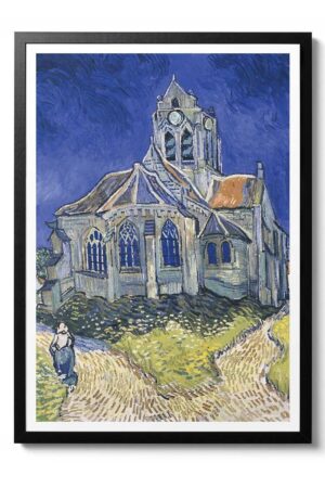 Kağıt Poster Van Gogh The Church At Auvers Sanatsal Kuşe Duvar Dekorasyonu