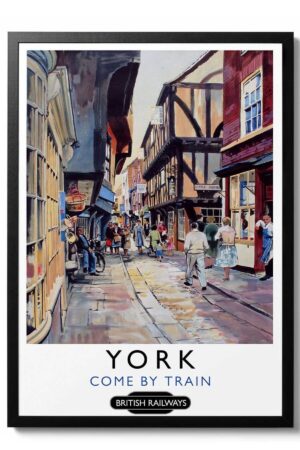 Kağıt Poster York Tren Yolu Köy Sanatsal Kuşe Duvar Dekorasyonu