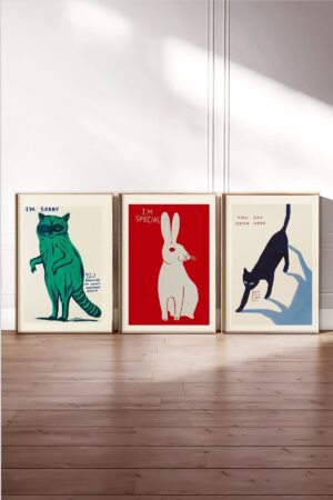 Poster David Shrigley Illüstrasyon 3 Adet A5 Boyut