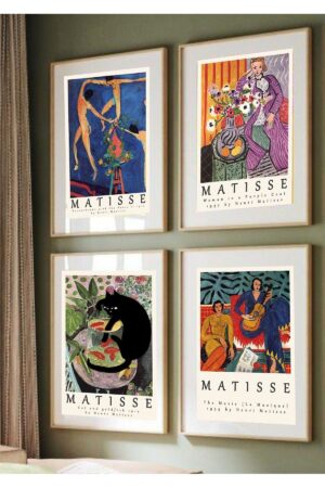 Poster Henri Matisse 4 Adet Kuşe Kalın