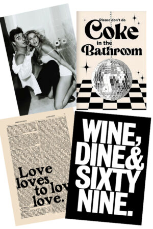 Kağıt Poster - 4 Adet A5 Wine Carrie Cheers Disco Ball