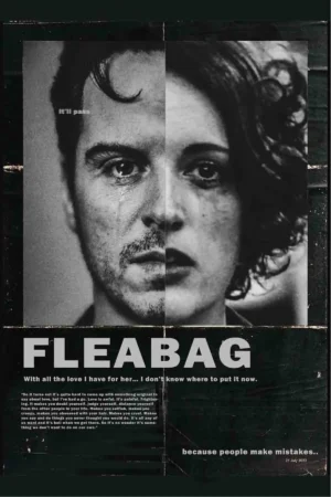 Poster Fleabag Kuşe Kalın Siyah Polaroid Deforme Görünüm