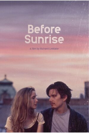 Poster Before Sunrise Bulanık Pikselli Stil Kuşe Kalın