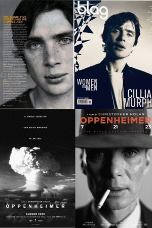 Kağıt Poster 4 Adet Cillian Murphy Oppenheimer Kuşe Kalın