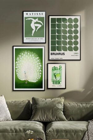 Kağıt Poster 4 Adet Matisse Gin Tonic Kuşe Kağıt Poster
