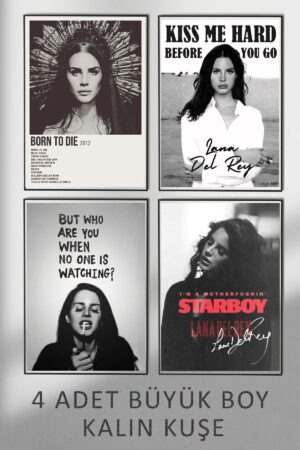 Kağıt Poster Lana Del Rey 4'lü Set Kuşe Kalın