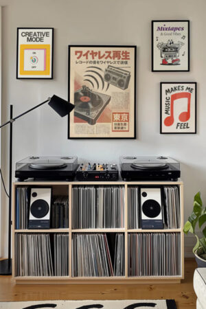 Poster - 4'lü Plak Müzik Retro Estetik Poster Dekor