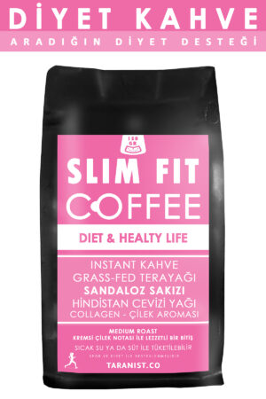 Slim Fit Coffee - Ketojenik Kahve- Sandaloz Sakızı Kolajen Hindistan Cevizi Yağı- Çilekli