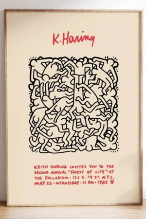 Kağıt Poster - Keith Haring