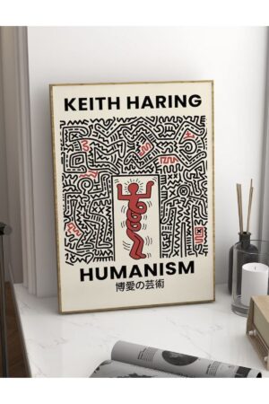 Poster Keith Haring Humanism ta Kuşe Kalın