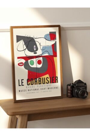 Poster Le Corbusier Exhibition Red Kuşe Kalın