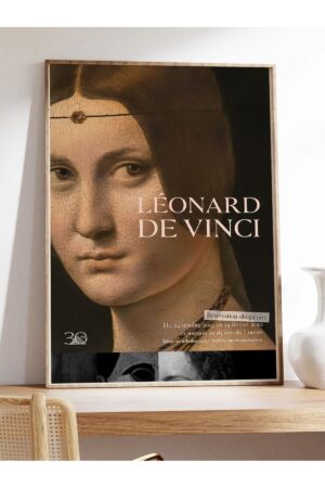 Poster Leonardo Da Vinci Exhibition Gallery Kuşe Kalın