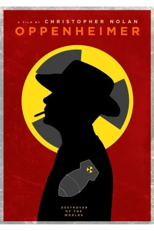 Poster Oppenheimer Cillian Murphy Siyah Atom Bombası Kuşe