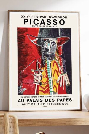 Poster Picasso Sergi Afişi Kuşe Kalın