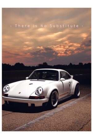 Poster Porsche Klasik Araba Driven By Dreams Kuşe Kalın