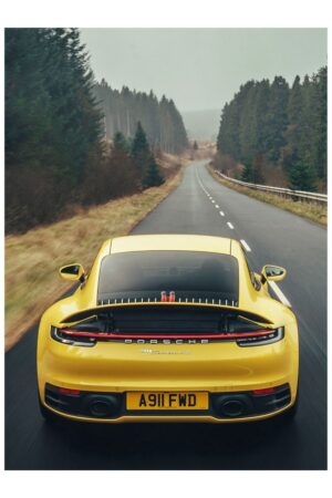 Poster Porsche Klasik Araba Driven By Dreams Kuşe Kalın