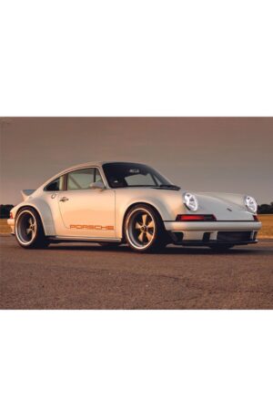 Poster Porsche Klasik Araba Driven By Dreams Kuşe Kalın