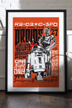 Poster R2 D2 Droids Star Wars Kuşe Kalın