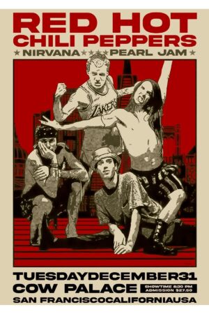 Poster Red Hot Chili Peppers Kuşe Kalın