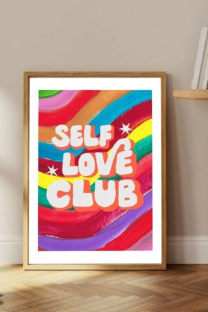 Poster Self Love Colorful Pozitif Kuşe Kalın