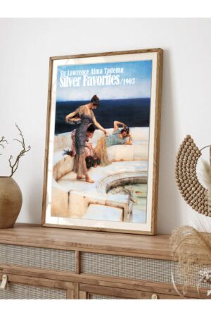Poster Sir Lawrence Alma Tadema Silver Favorites Gümüş Gözdeler Kuşe Kalın