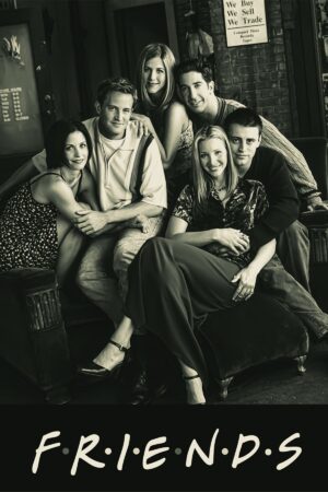 Poster Siyah Beyaz Friends Dizi Kuşe Kalın