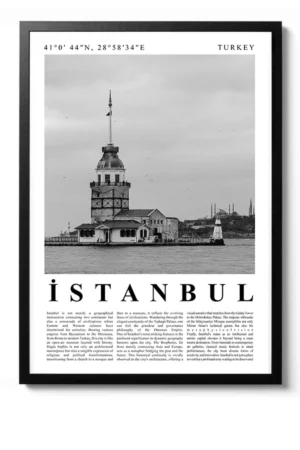 Poster İstanbul Posteri Siyah Beyaz City
