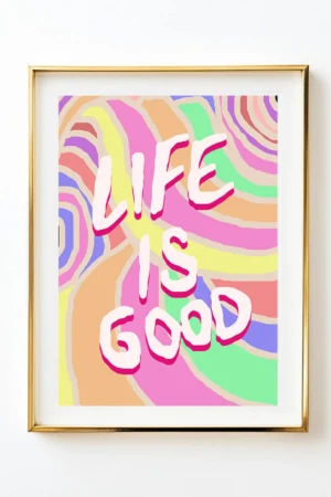 Poster Life Is Good Manifest Grateful Şükran