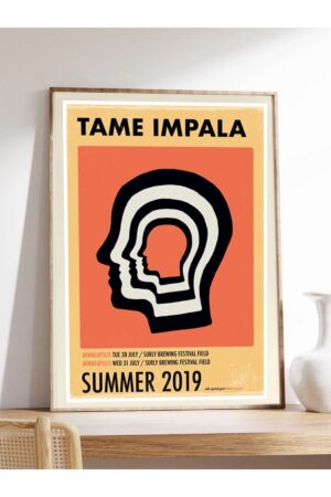 Poster Tame Impala Modern Art Kuşe Kalın