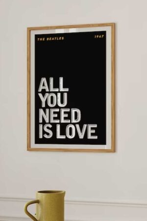 Kağıt Poster Beatles All You Need Is Love