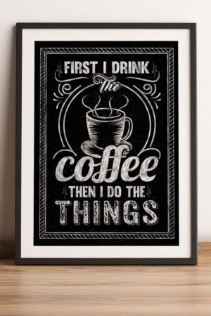 Kağıt Poster Coffee Kahve Siyah Kuşe