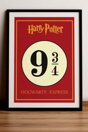 Kağıt Poster Harry Potter Hogwart Express Dokuz Çeyrek Kuşe Kalın