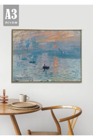 Kağıt Poster Izlenim, Gün Doğumu - Monet Ünlü Tablolar - Kuşe