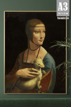 Kağıt Poster Kakımlı Kadın Leonardo Da Vinci-ünlü Tablolar - Kuşe