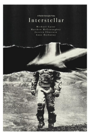 Poster - Interstellar Movie - Minimal Space Film Kalın Kuşe Kağıt