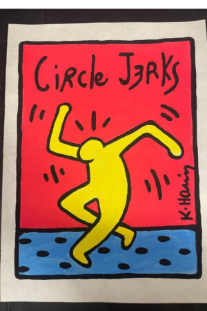 Poster - Circle Jerks Punk Rock Posteri - Sarı Figür İllüstrasyon