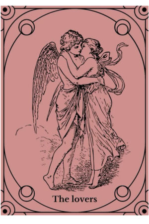 Poster - Pink Angel Illustration - Vintage Romantic Kalın Kuşe Kağıt